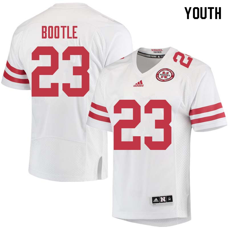 Youth #23 Dicaprio Bootle Nebraska Cornhuskers College Football Jerseys Sale-White - Click Image to Close
